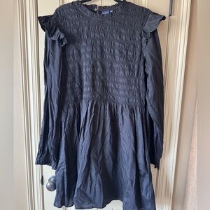 Gap Tall Long Sleeve Smocked Dress